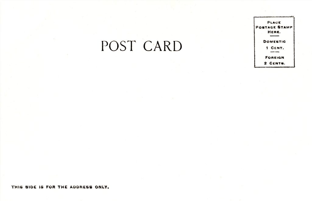 Back of Postcard