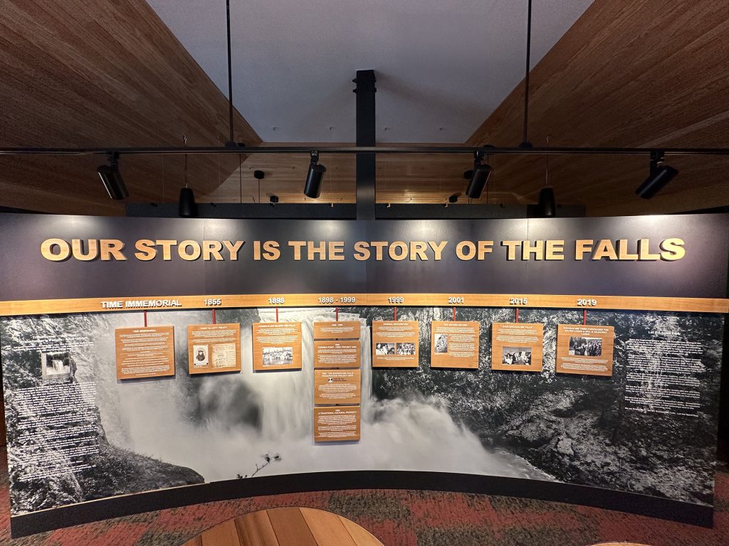 Exhibit at Snoqualmie Falls about Snoqualmie Tribe