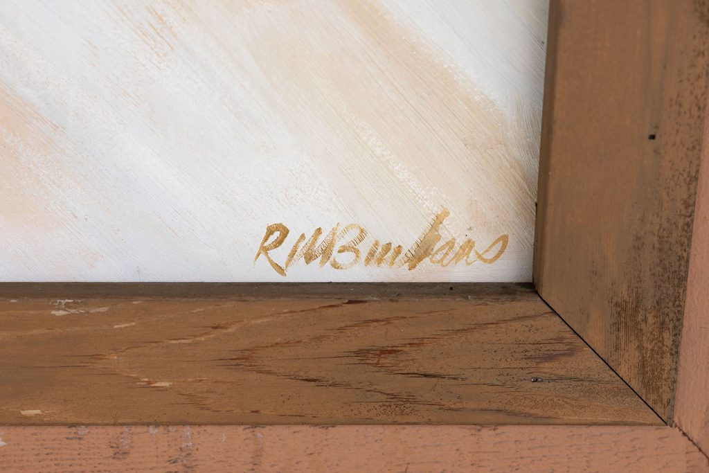 Richard Burhans autograph on a mural