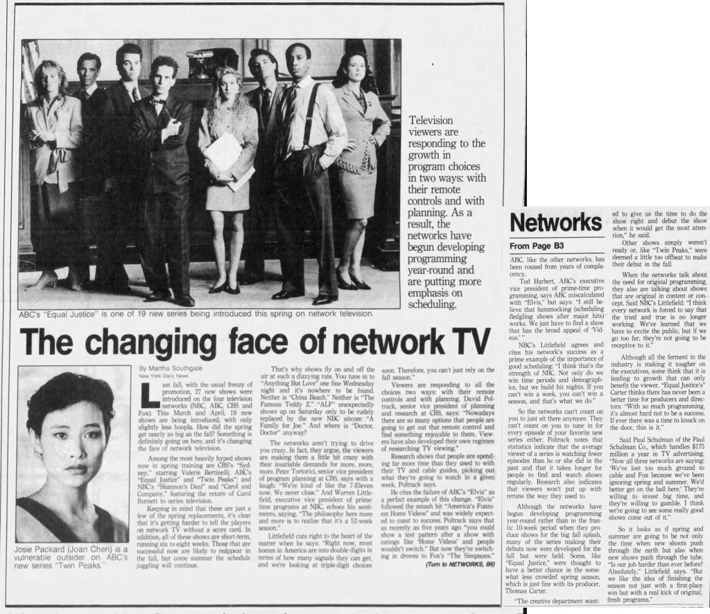 Newspaper article about television