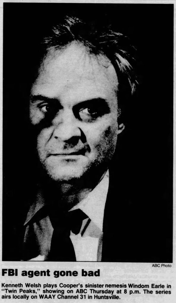 Windom Earle played by Kenneth Welsh