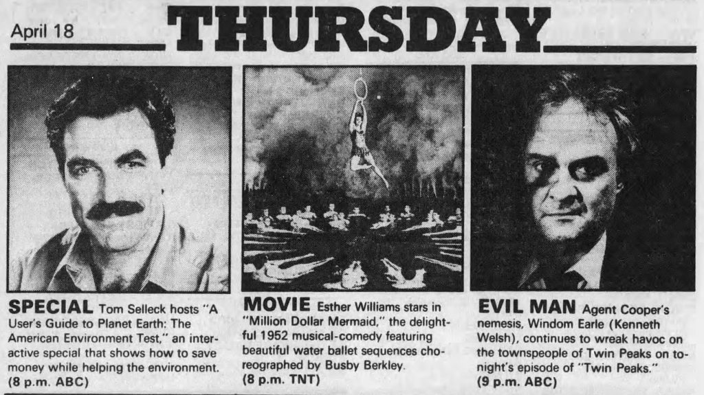 Newspaper ads for shows