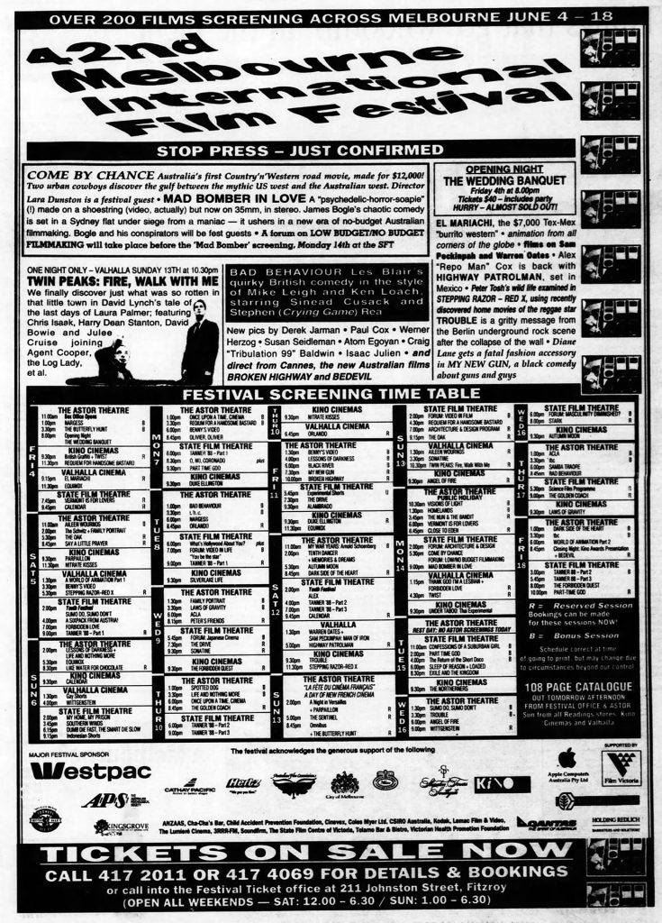 Film Festival moving listing