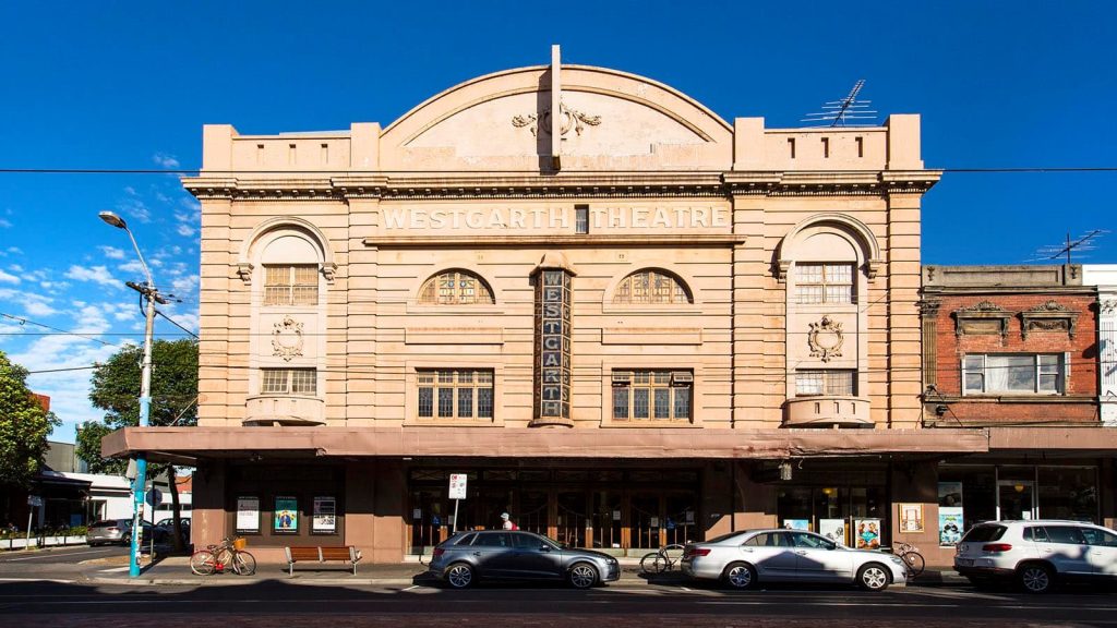 Movie theatre building exterior