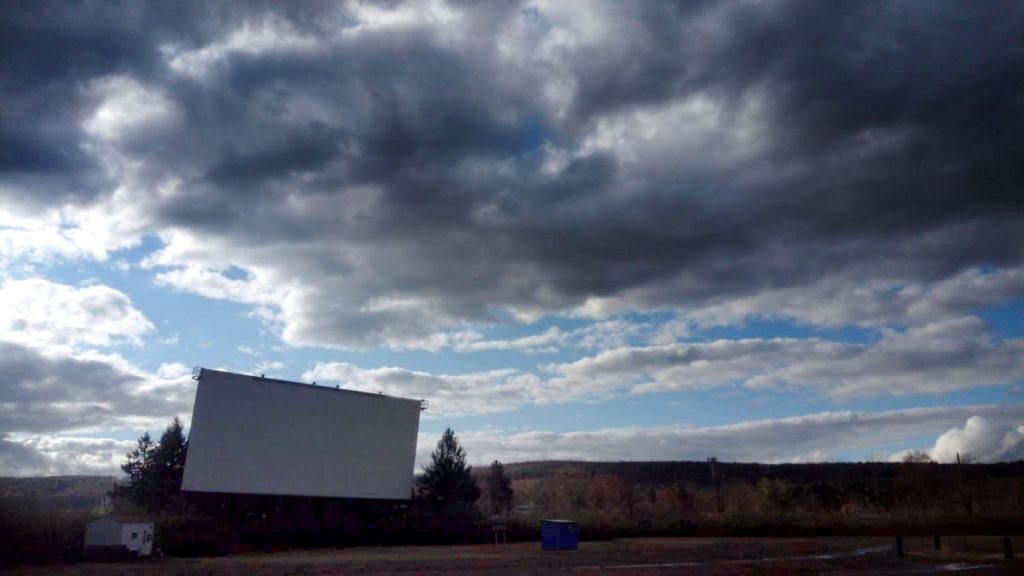 Theatre screen at the Mahoning Drive-In Theatre