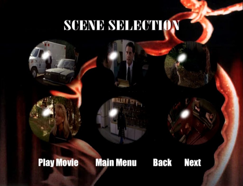 Scene Selection Menu from Twin Peaks: Fire Walk With Me Korean DVD
