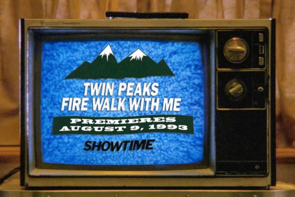 Television screen with Twin Peaks: Fire Walk With Me and Showtime logos