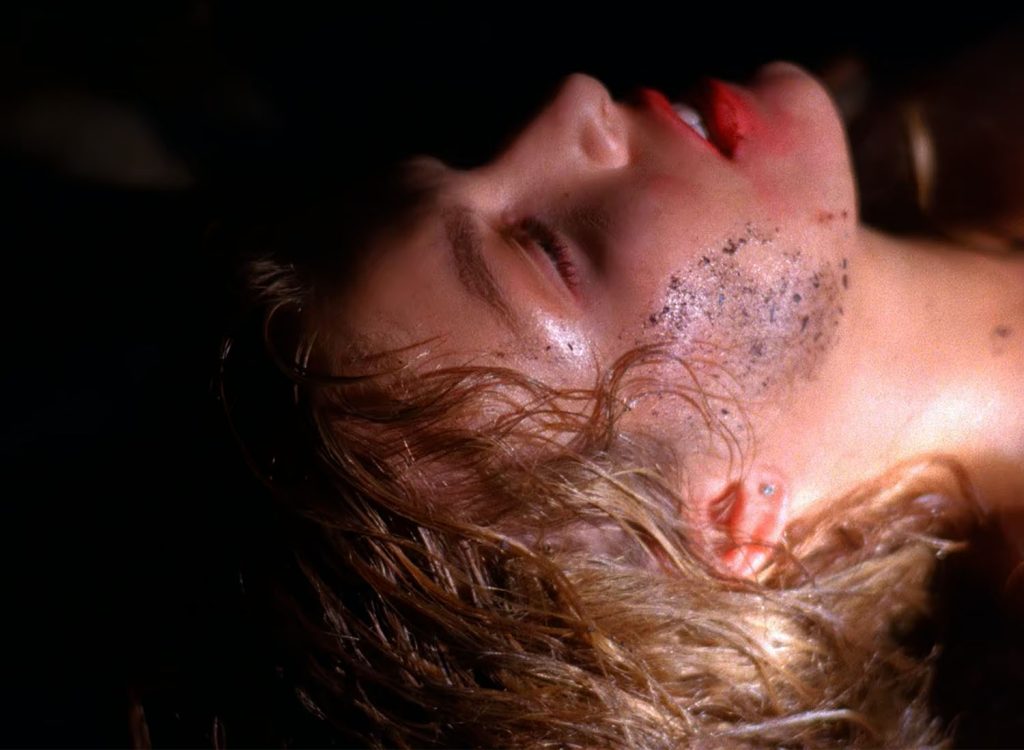 Laura Palmer in the train car