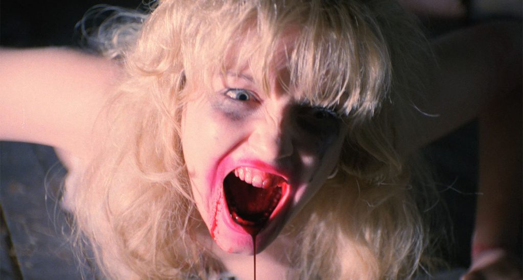 Laura Palmer in the train car