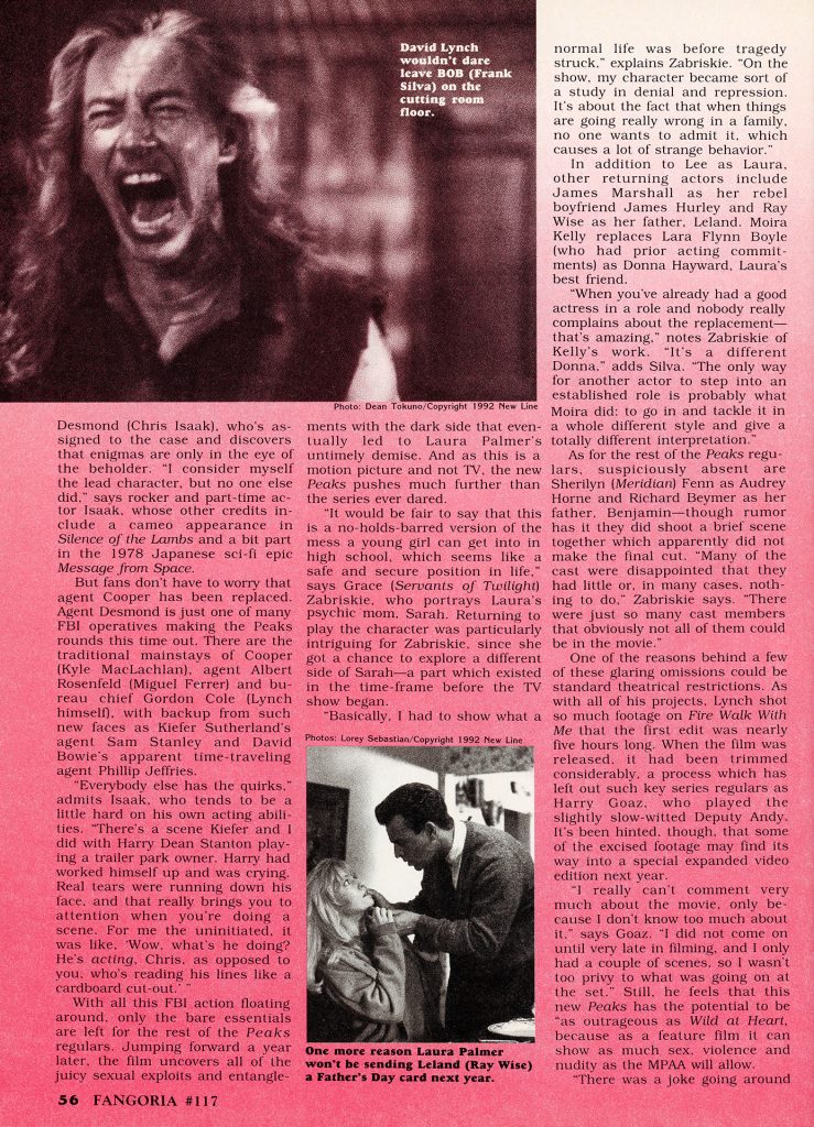 Article about Twin Peaks: Fire Walk With Me