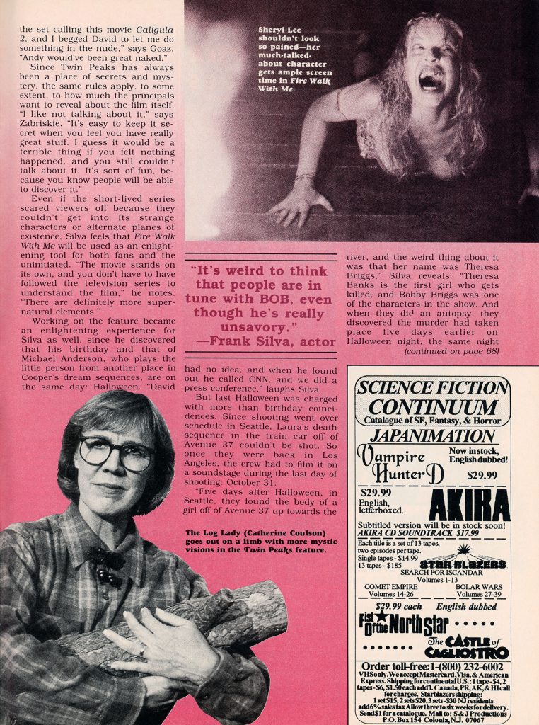 Article about Twin Peaks: Fire Walk With Me