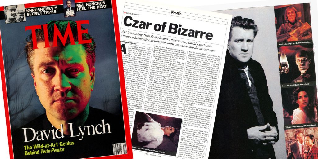 Cover of Time Magazine with David Lynch and other articles