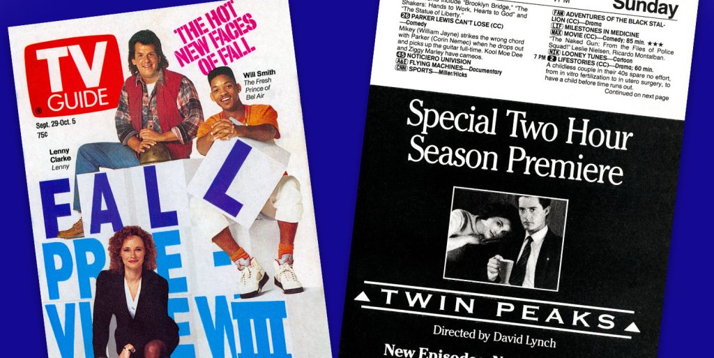TV Guide cover and Twin Peaks Ad