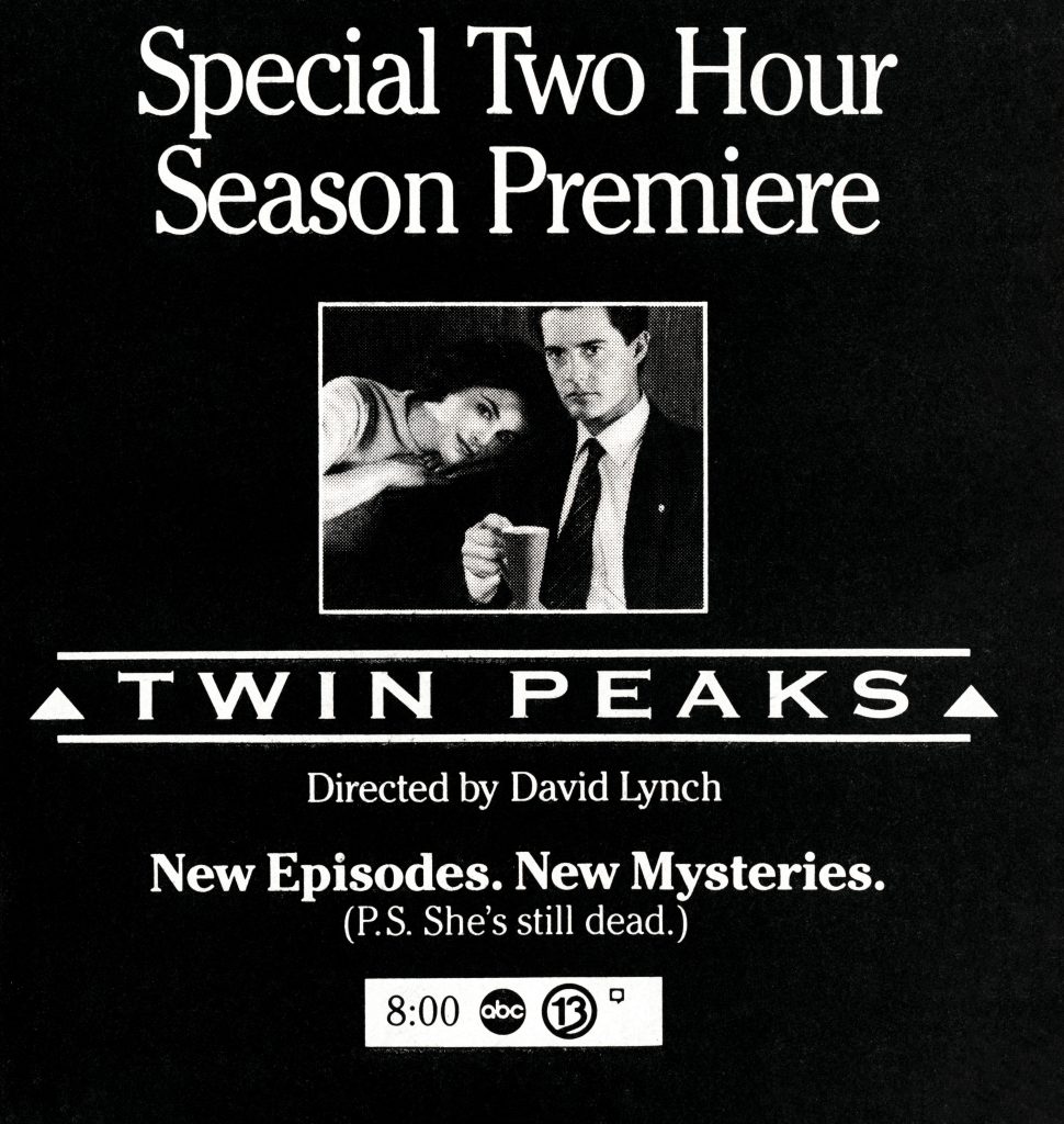 Twin Peaks advertisement with Agent Cooper and Audrey Horne
