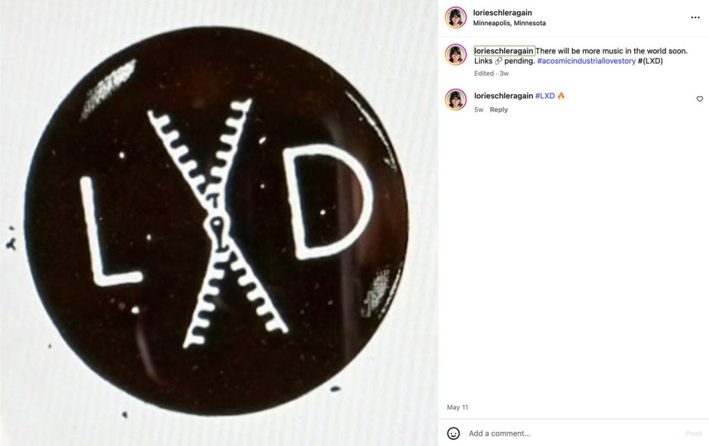 Instagram post about LXD logo