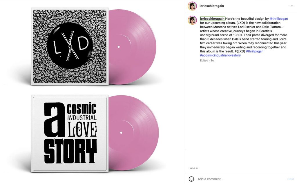 Instagram post with two record albums