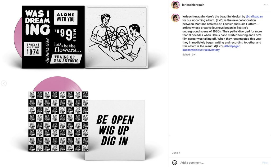 Instagram post with two record albums