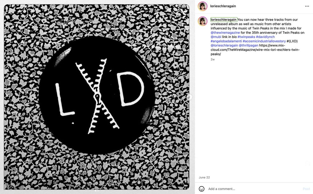 Instagram post with two record albums