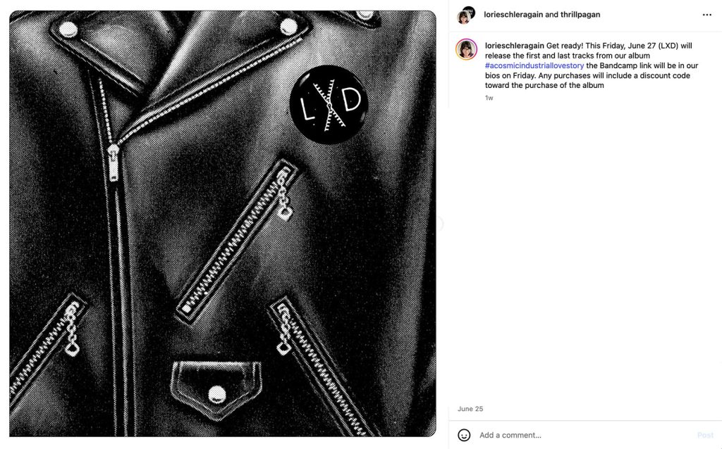 Instagram post with two record albums