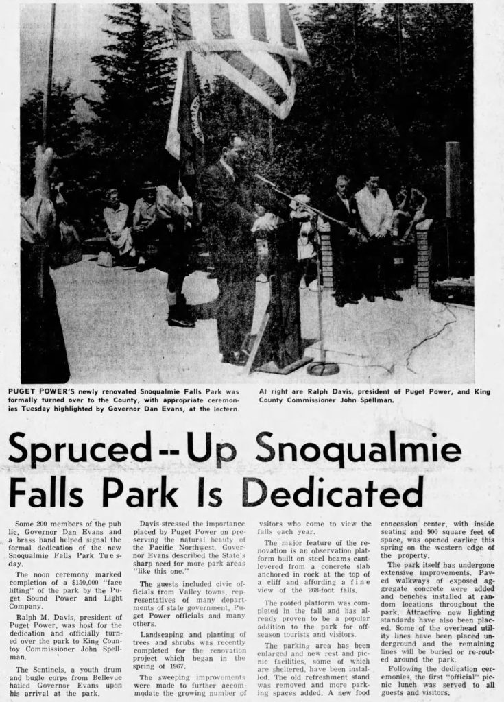 Article about park dedication