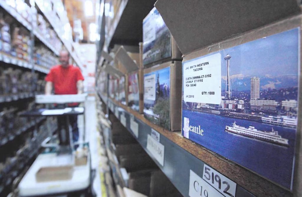Postcard warehouse in Tacoma