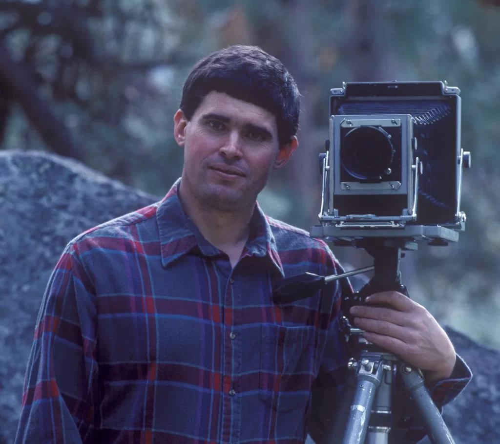 John F Marshall circa 1990 with a 4x5 camera