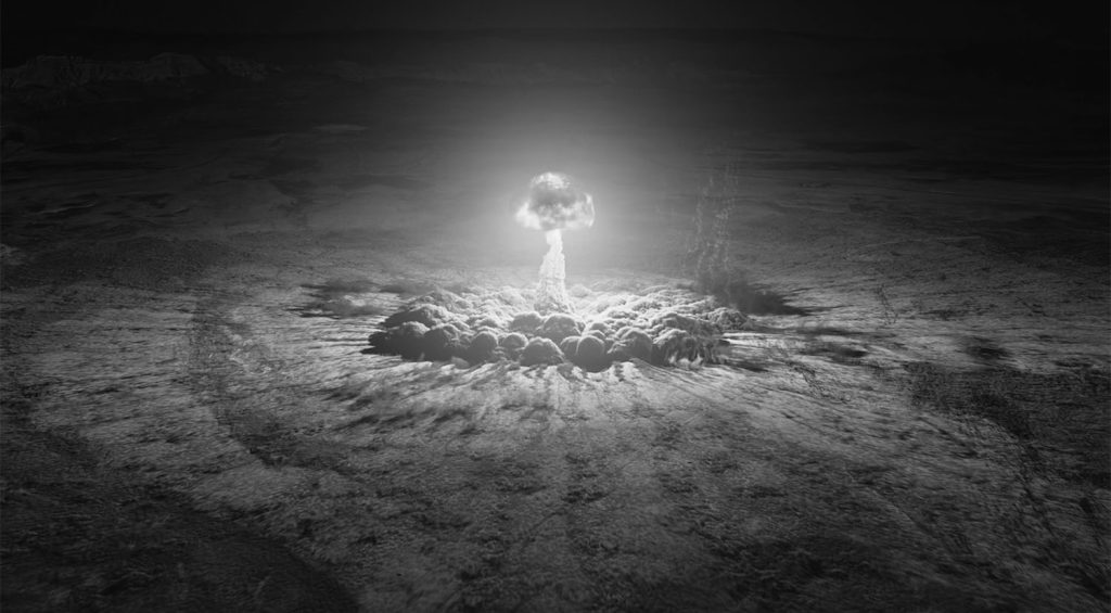 Nuclear explosion in the desert