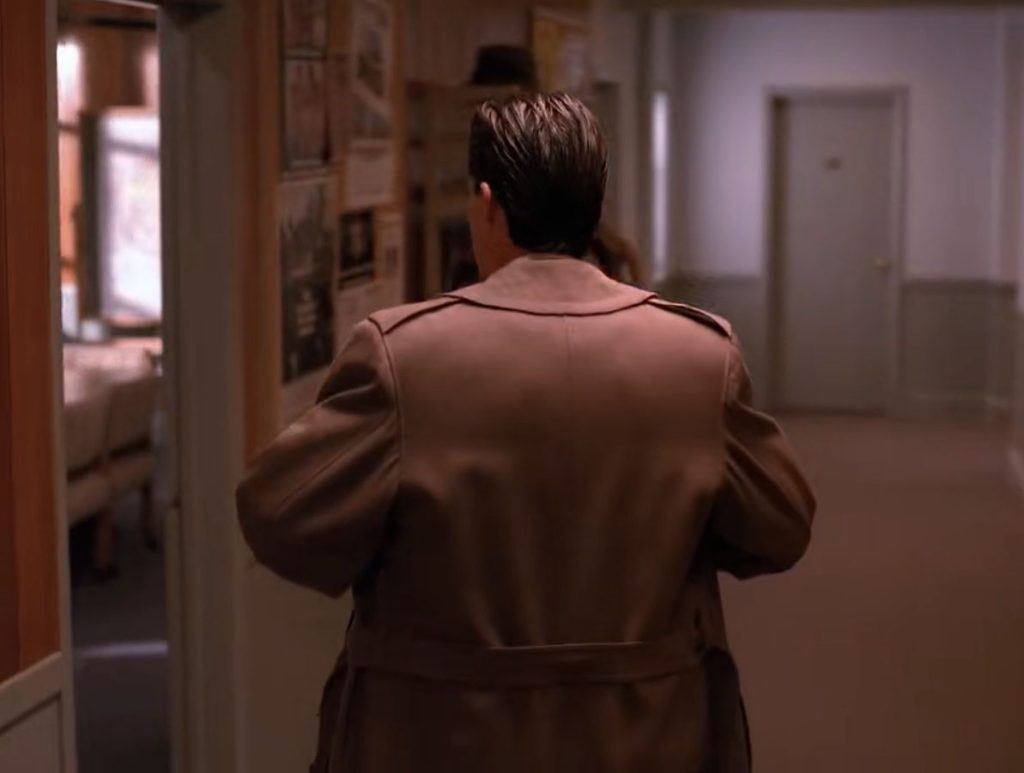 Cooper in hall at Twin Peaks Sheriff's Department