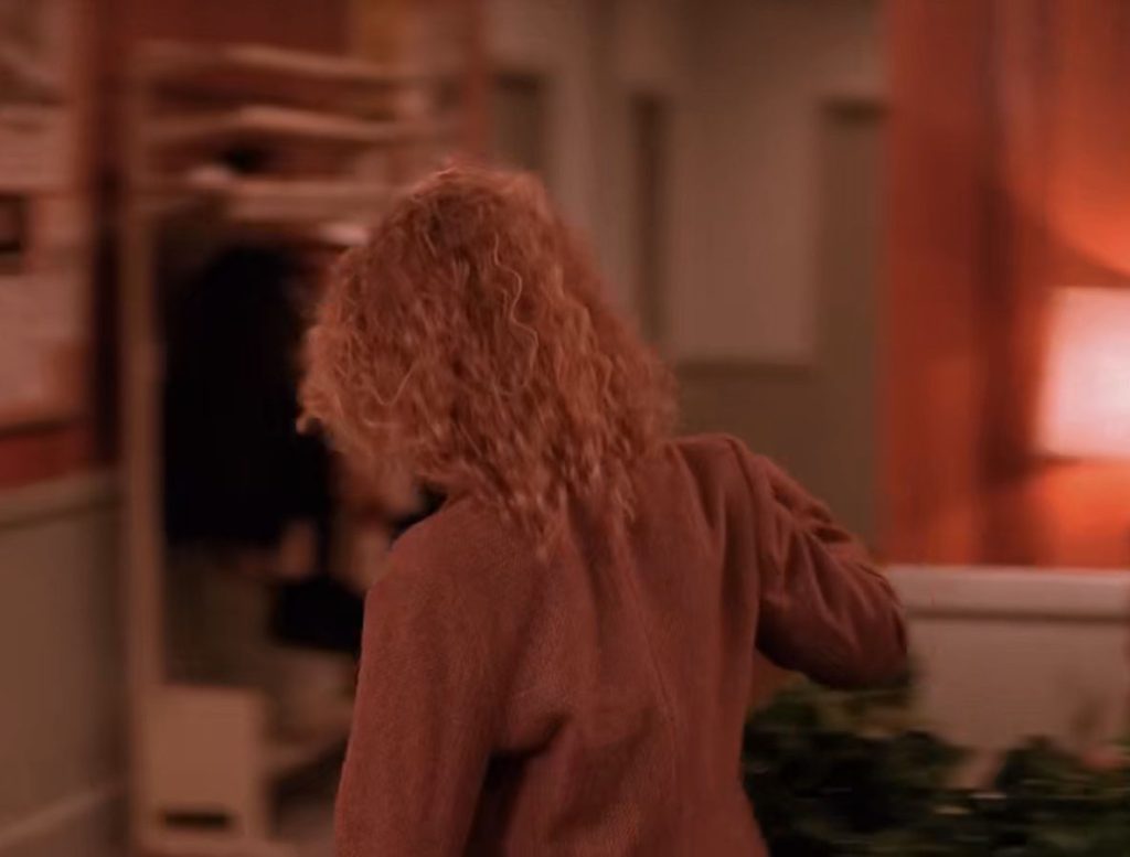 Lucy waters plants at Twin Peaks Sheriff's Department