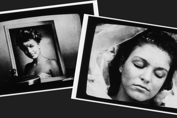 Two photos of Laura Palmer in televisions