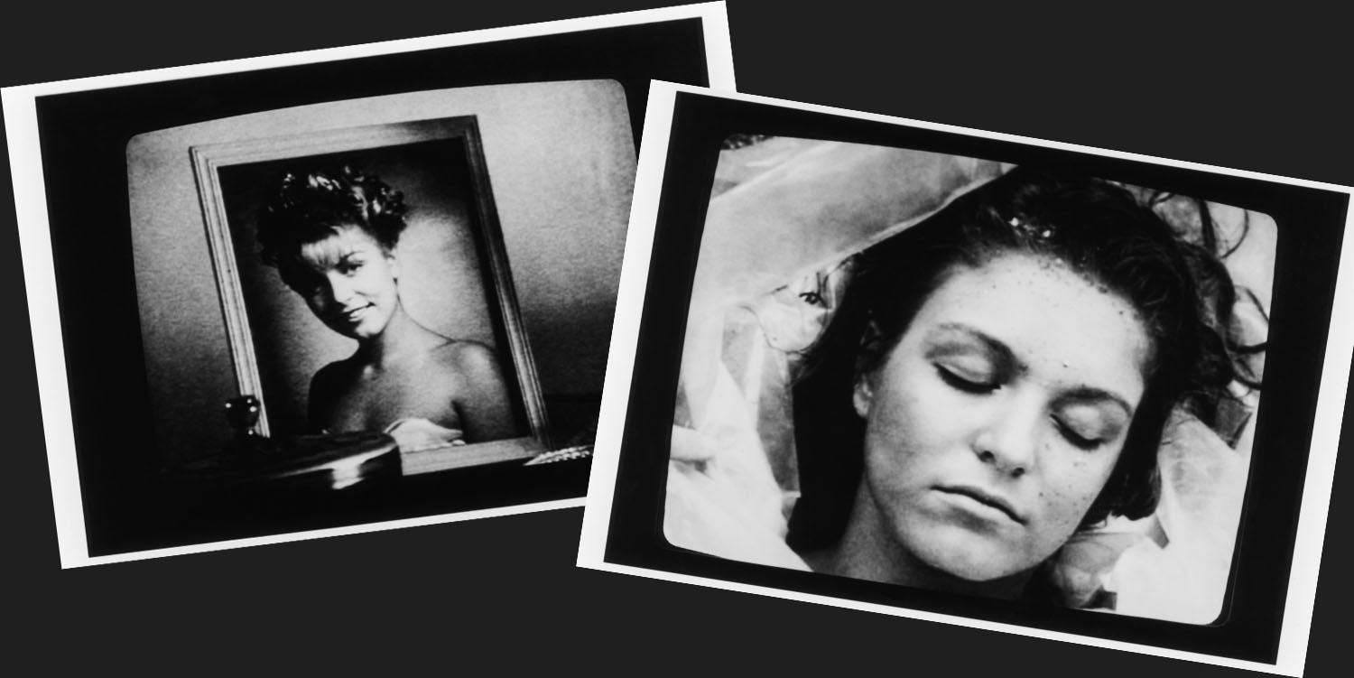 Two photos of Laura Palmer in televisions