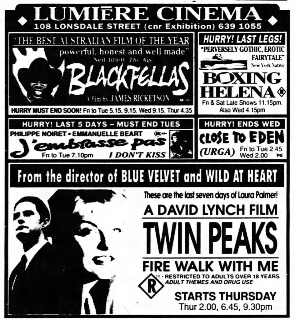 Movie theatre advertisement