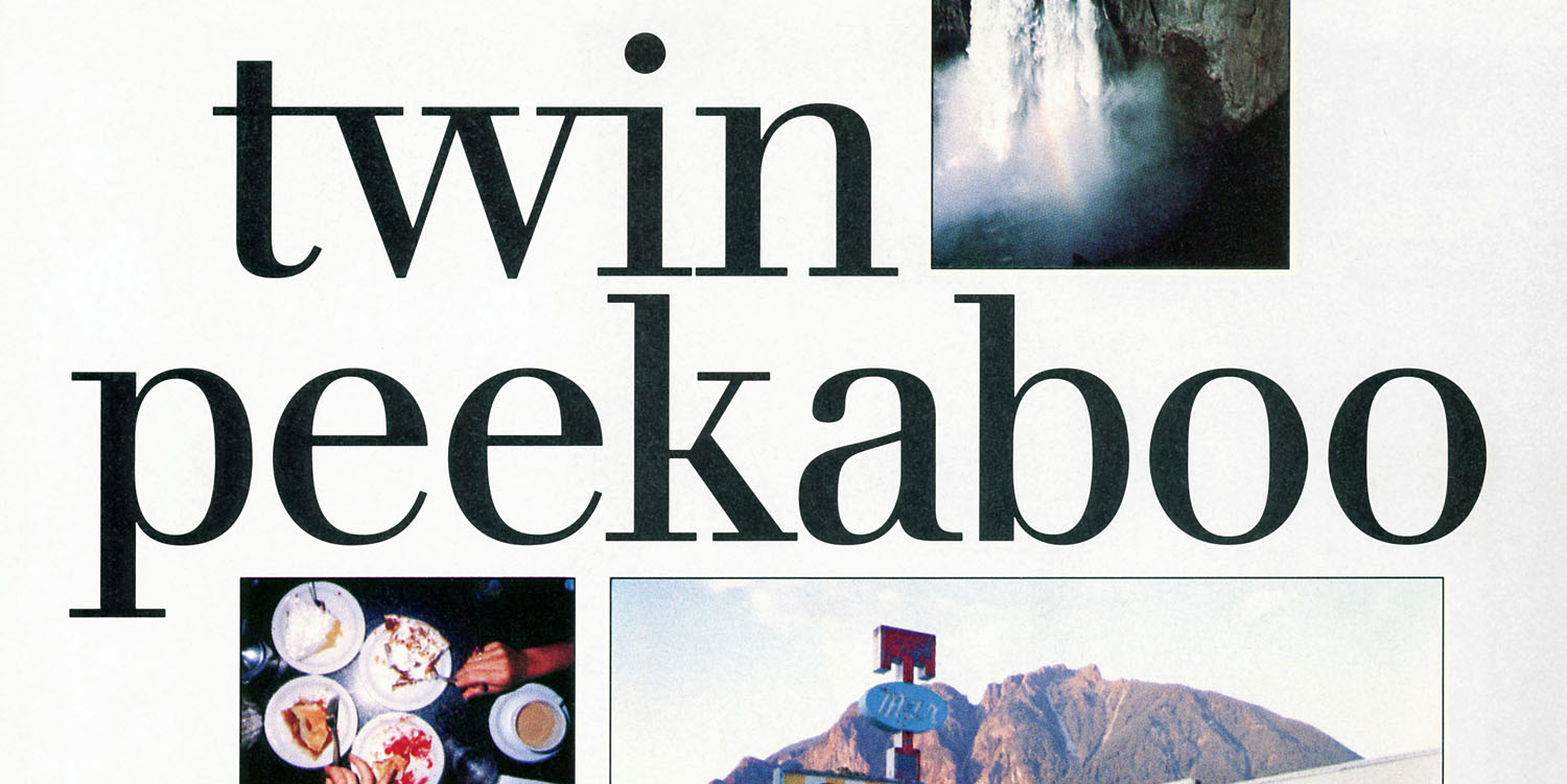 Twin Peekaboo article with three photos from real Twin Peaks