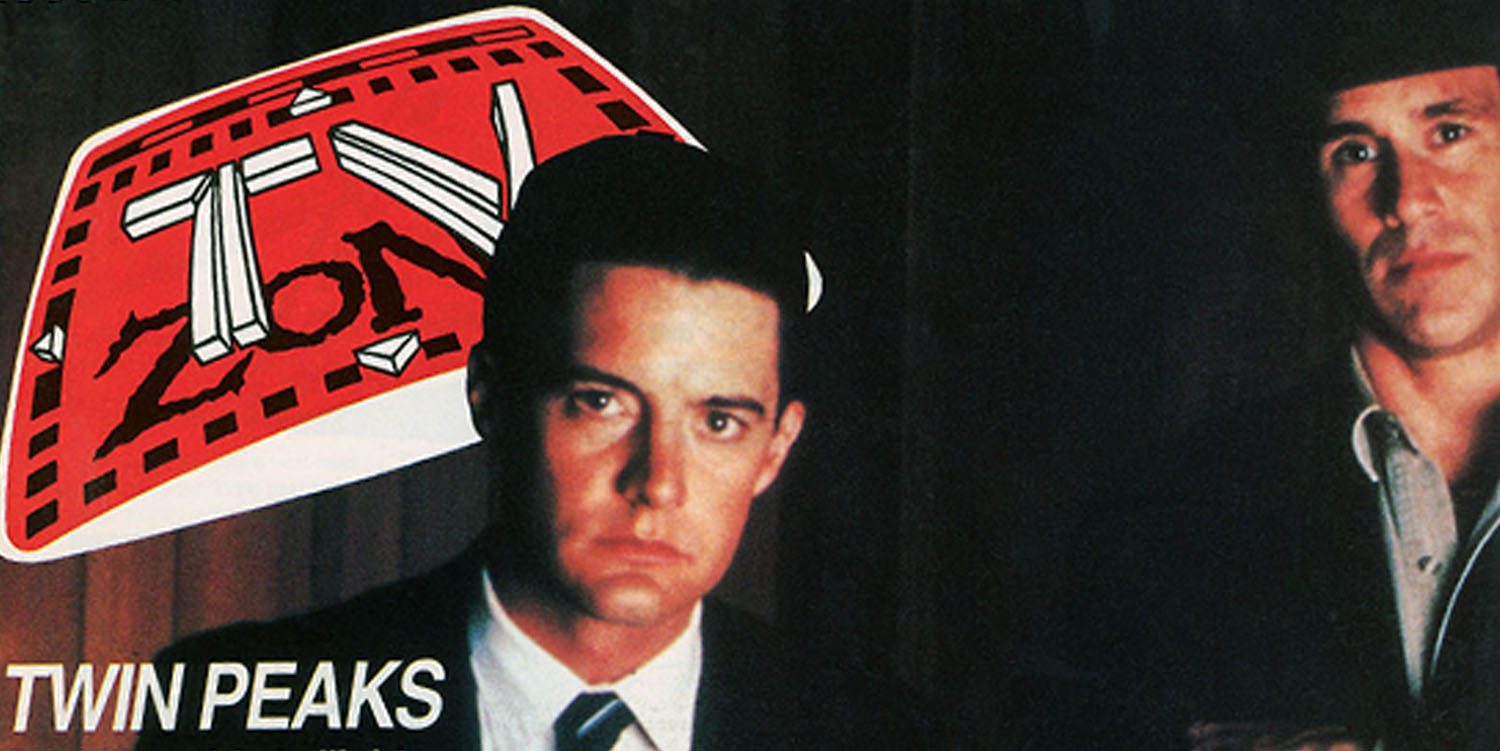 Agent Cooper and Sheriff Truman with the TV Zone magazine logo