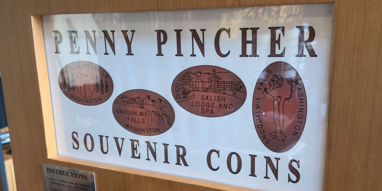 Penny Pincher Souvenir Coin in Snoqualmie, Washington