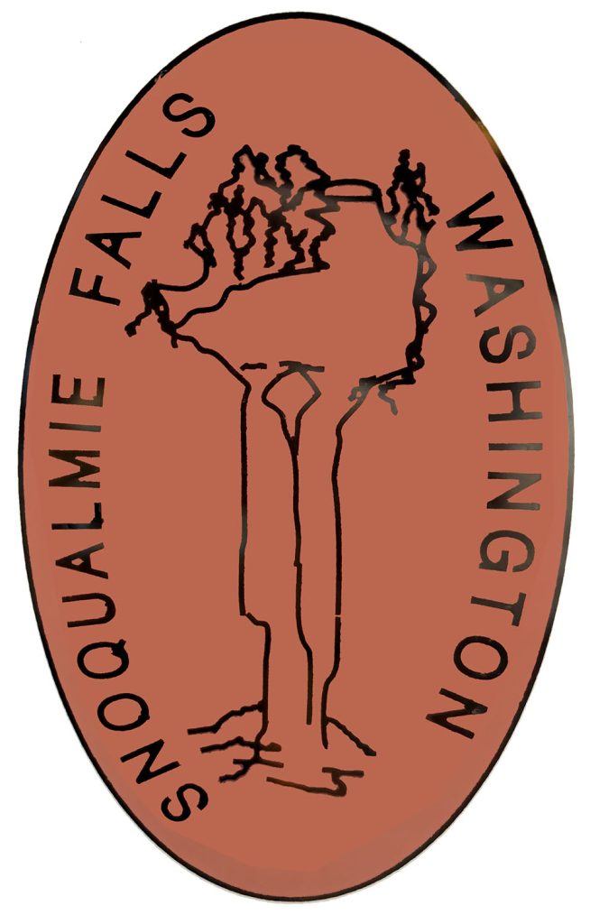 Penny artwork for Snoqualmie Falls in Washington