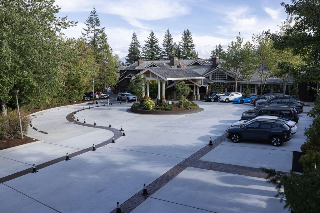 Valet area at Salish Lodge and Spa