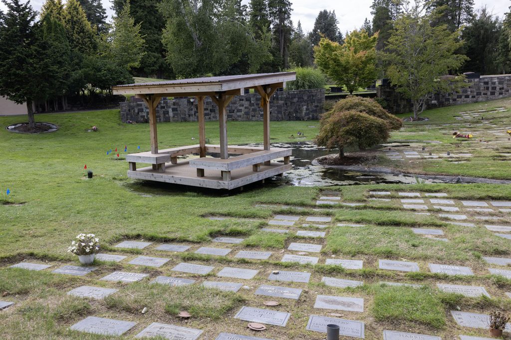 Gazebo in a graveyard