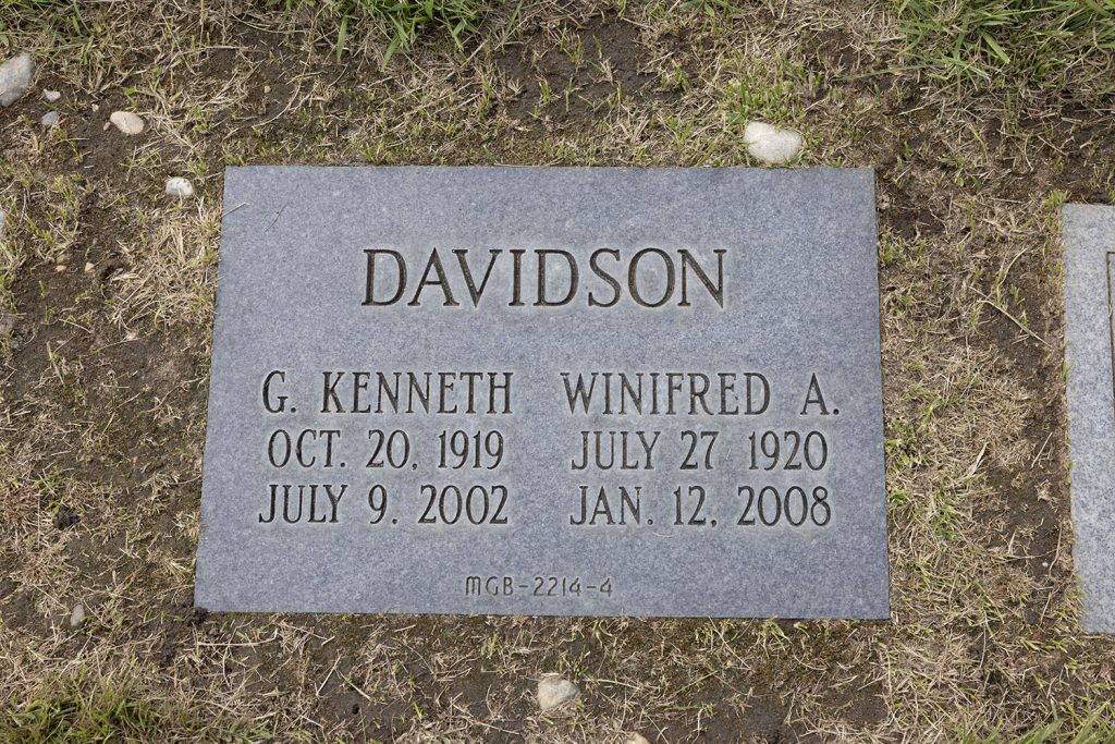 Davidson headstone