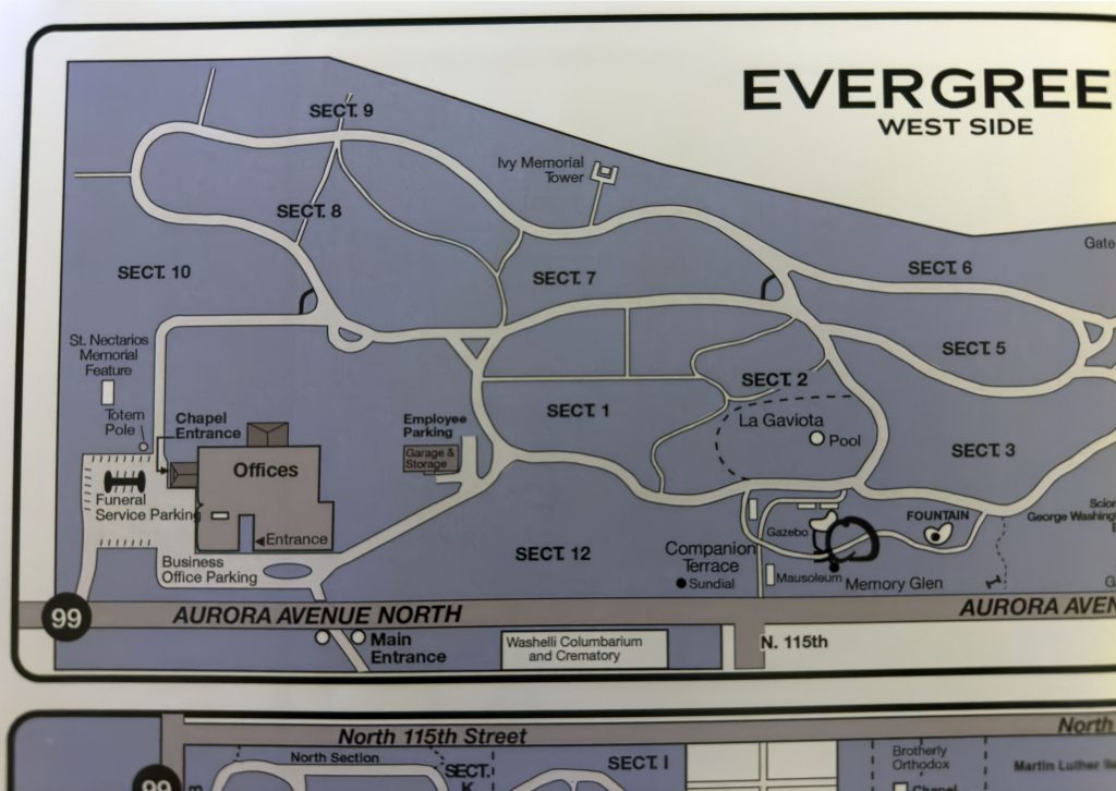 Map of Evergreen-Washelli Memorial Park 