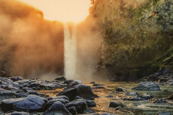 Snoqualmie Falls at sunrise