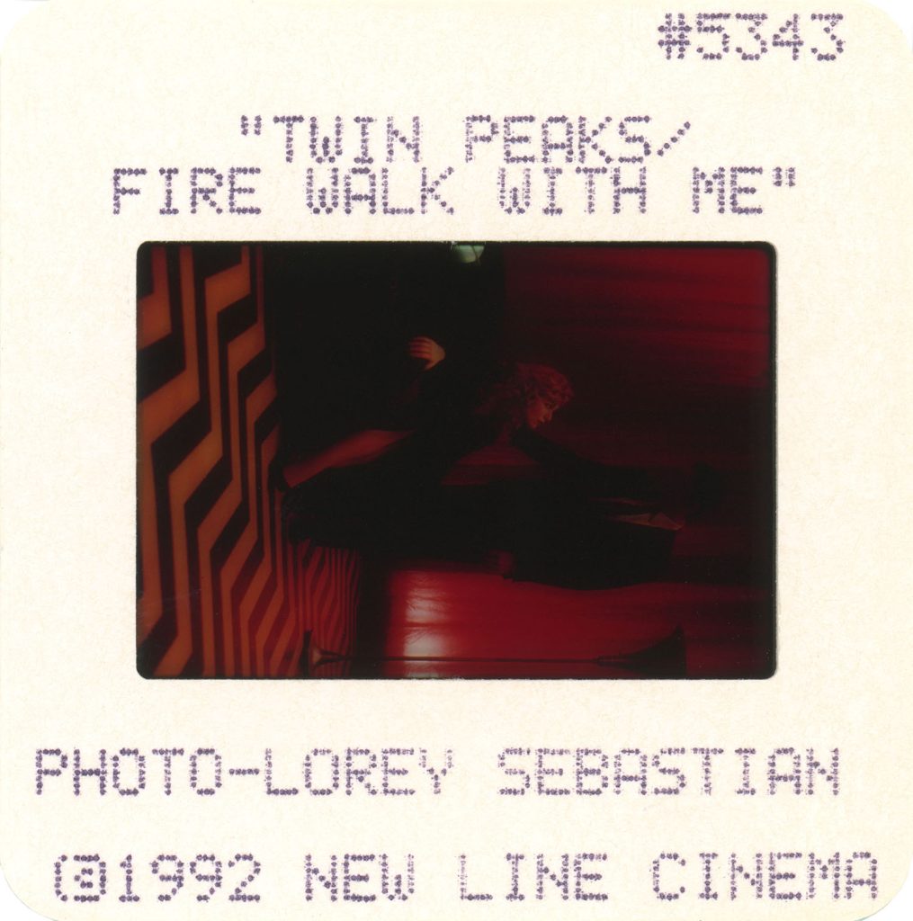Photo slide of Laura Palmer and Dale Cooper in the Red Room