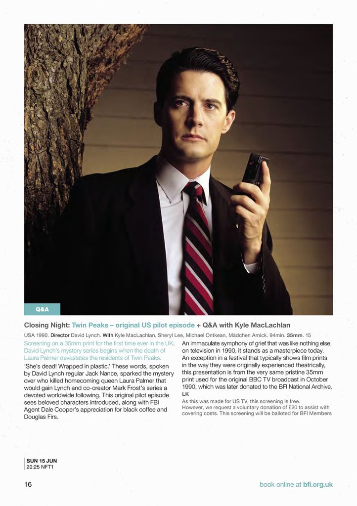 Agent Cooper holding a tape recorder