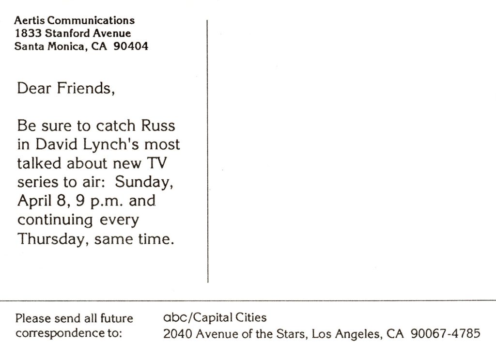 Back of autographed card