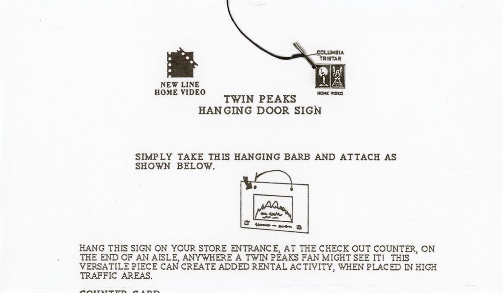 Instructions for Twin Peaks Hanging Door Sign
