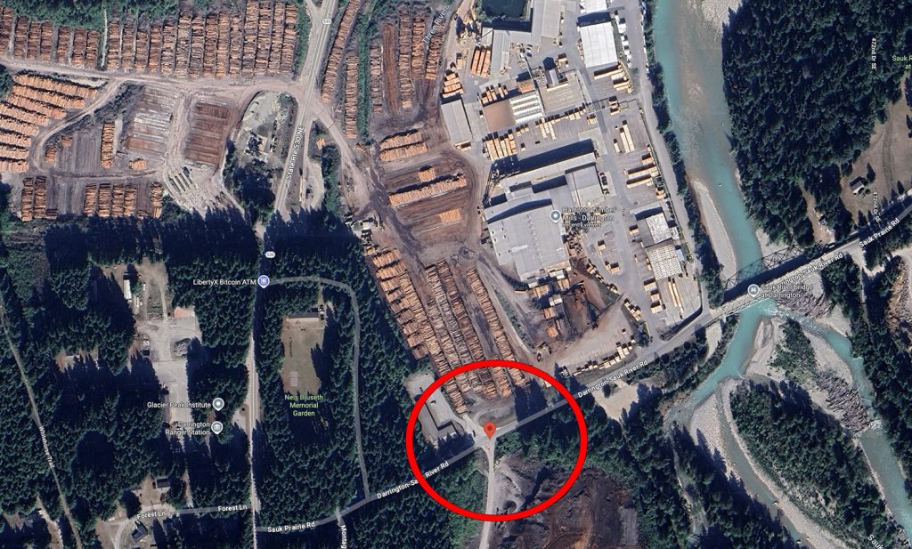 Google Maps view of Lumber Mill