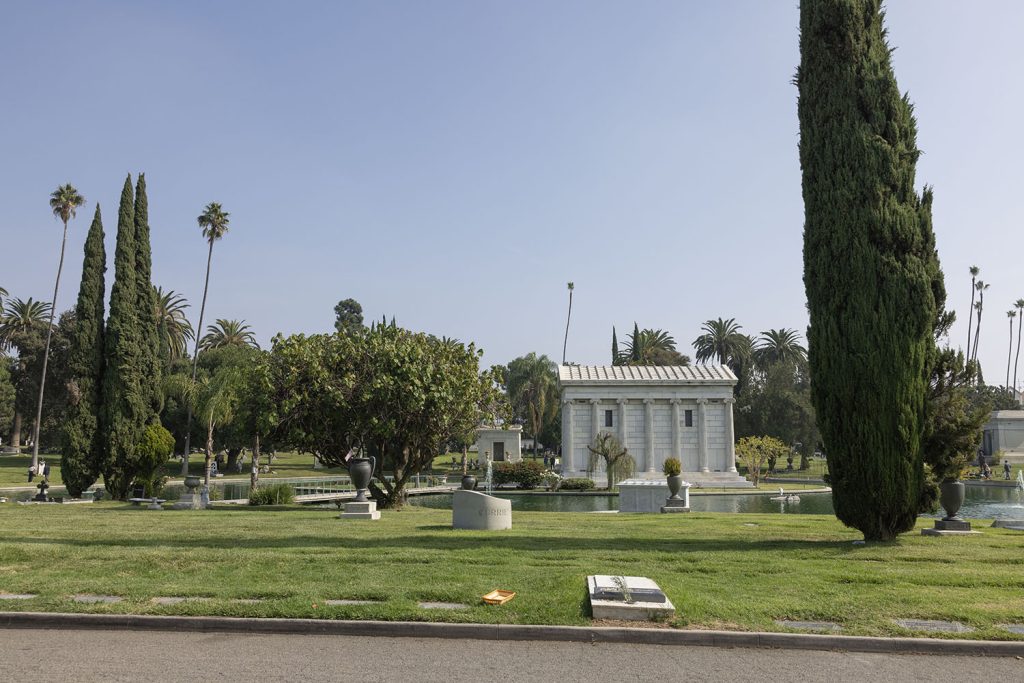 View across the street from David's grave