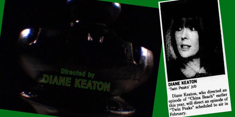 Diane Keaton episode credit and newspaper clipping
