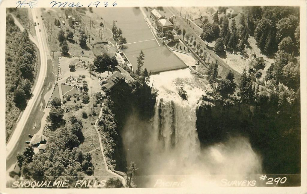 Postcard of Snoqualmie Falls, Washington