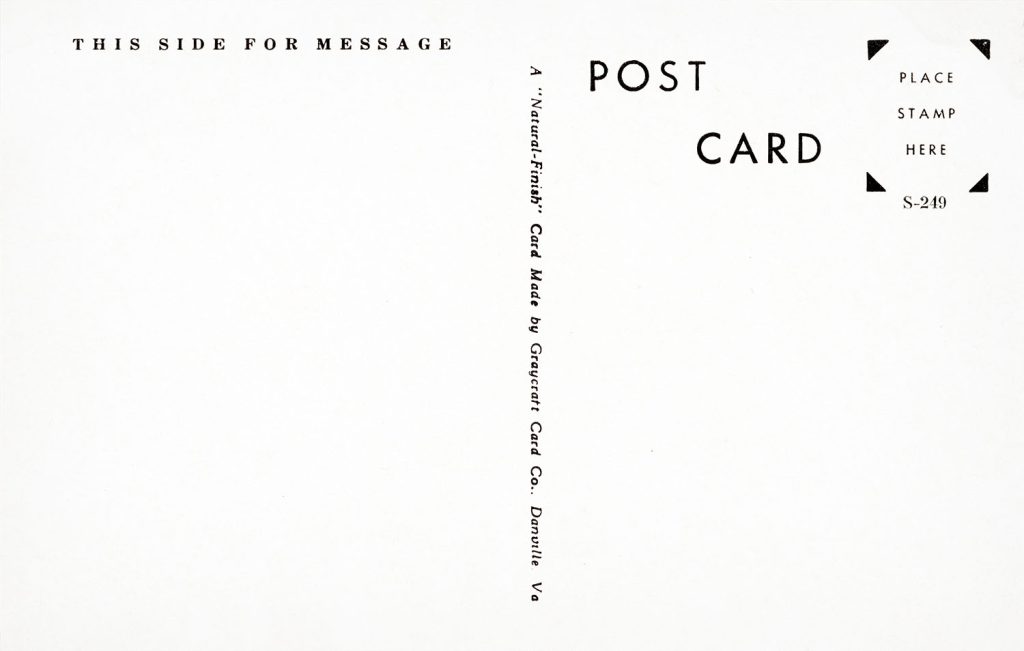 Back of postcard